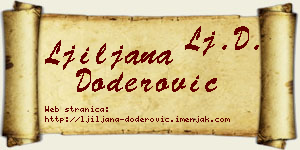 Ljiljana Doderović vizit kartica